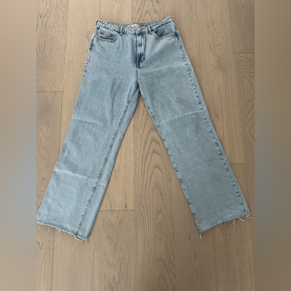 Zara Light Blue wide Leg Jeans